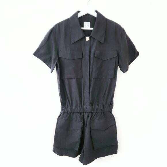 NWOT The Ashlynn MARY Safari Playsuit Black M/L - Picture 4 of 16